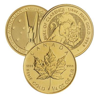 #ad 1 4 oz Gold Coin Random Year Varied Condition Any Mint $1077.20