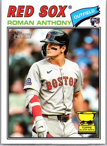 2026 Topps Heritage Roman Anthony Boston Red Sox Base Card Rookie RC NM #86