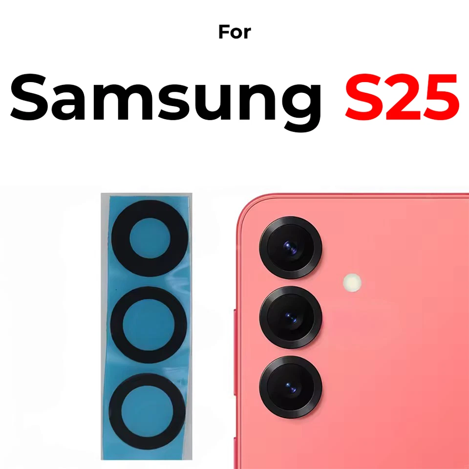 XOTEK Kamera Glas für Samsung Galaxy S25 Kameralinse Scheibe Camera Glass Lens Linse