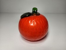 Vintage Murano Style Hand Blown Art Glass - Orange 