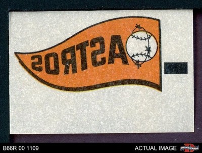 1966 Topps Rub Offs  Houston Astros Pennant 6 - EX/MT