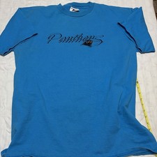Vintage Carolina Panthers T Shirt AII Size XXL Mens Blue Embroider Logo NFL 90s