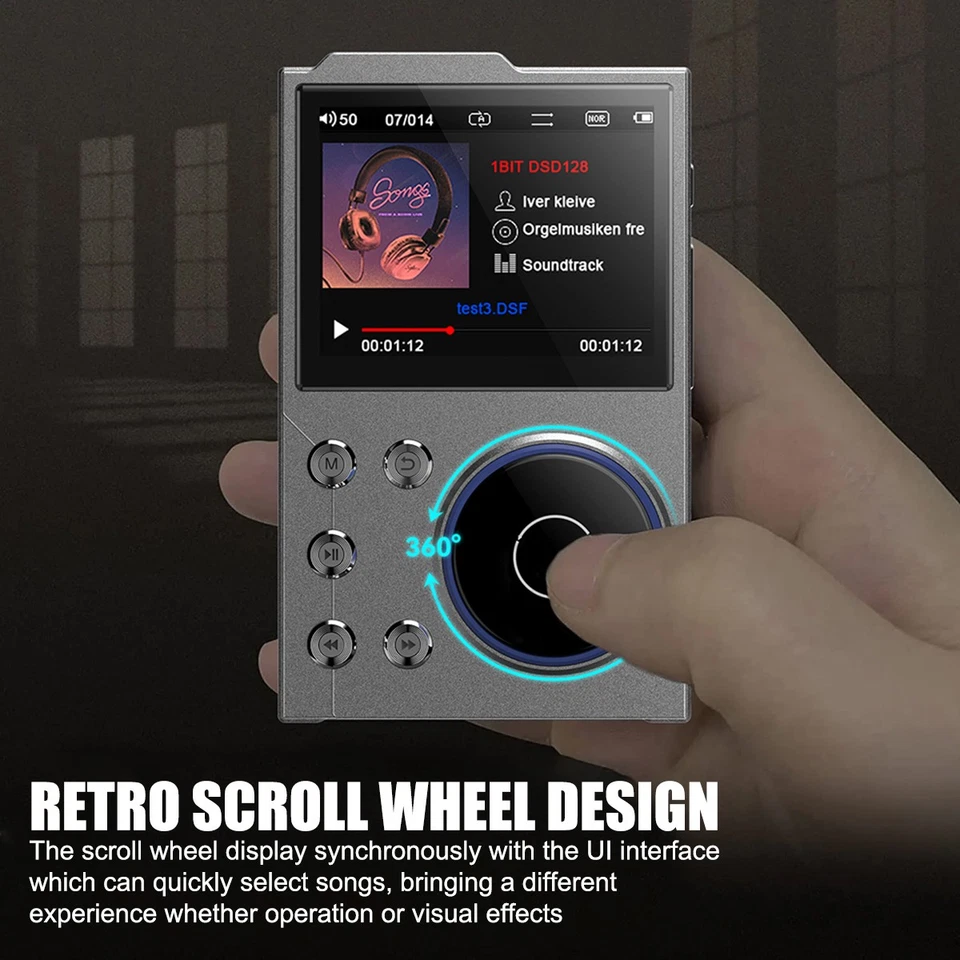 Reproductor de MP3 digital HiFi con Bluetooth 5.3 DSD sin pérdidas 256 GB alta calidad de sonido Foto 2 de 4