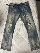 RICHE LE MEN’S RELAXED DENIM - DISTRESSED BLUE RLC245-024