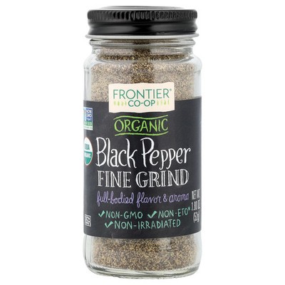 Organic Black Pepper, Fine Grind, 1.8 oz (52 g)