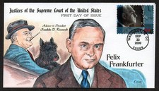 USA, SCOTT # 4422-A, HANDPAINTED COLLINS FDC COVER - FELIX FRANKFURTER YEAR 2009