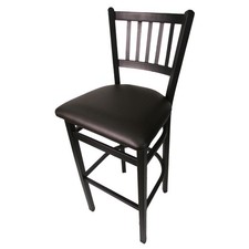 Oak Street Mfg SL20901ESP Verticalback Barstool w/Espresso Vinyl Seat