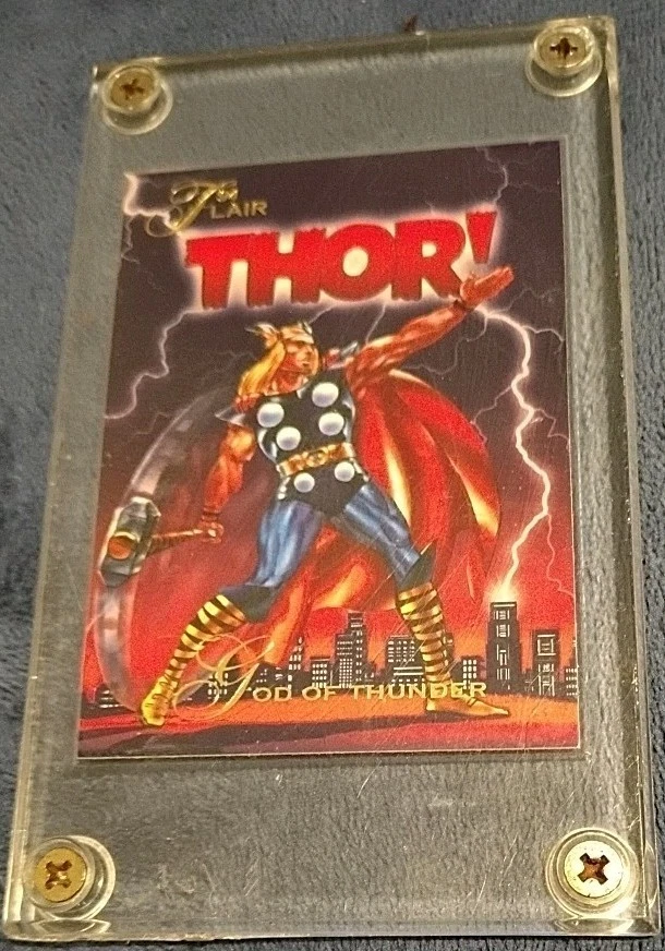 Rare THOR#4 ERROR *1994 FLAIR , Double Cardstock OWN'D FOR 30+YEARS MINT IN CASE - Image 2 of 4