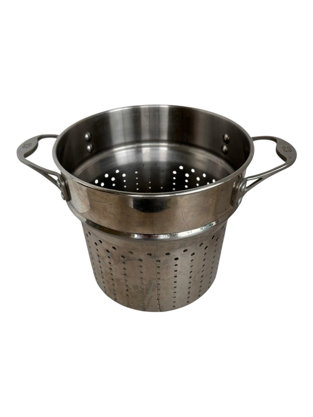 Calphalon Colander Insert Strainer 13" with handles 9"wide 8 1/2" high VGUC