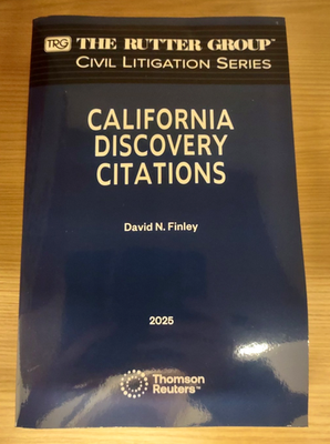 #ad California Discovery Citations 2025 Edition The Rutter Group Civil Litigation $149.99