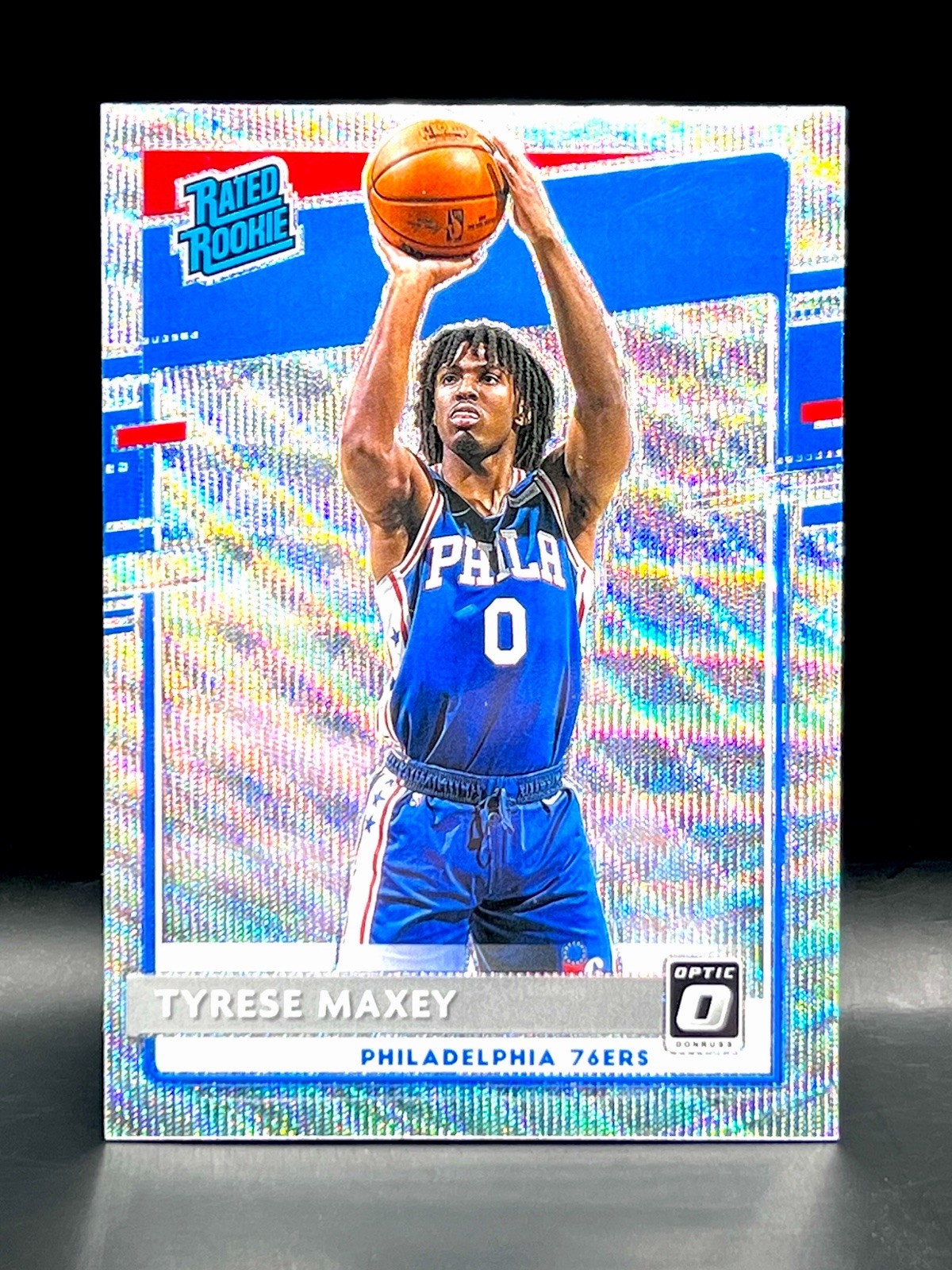 2020-21 Panini Donruss Optic - Rated Rookie Tyrese Maxey #171 Wave Prizm 76ers