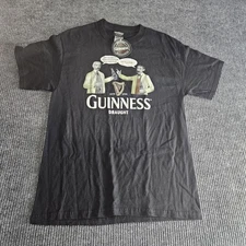 Guinness Draught Shirt Mens Medium Black Graphic Beer Brilliant Tee Novelty