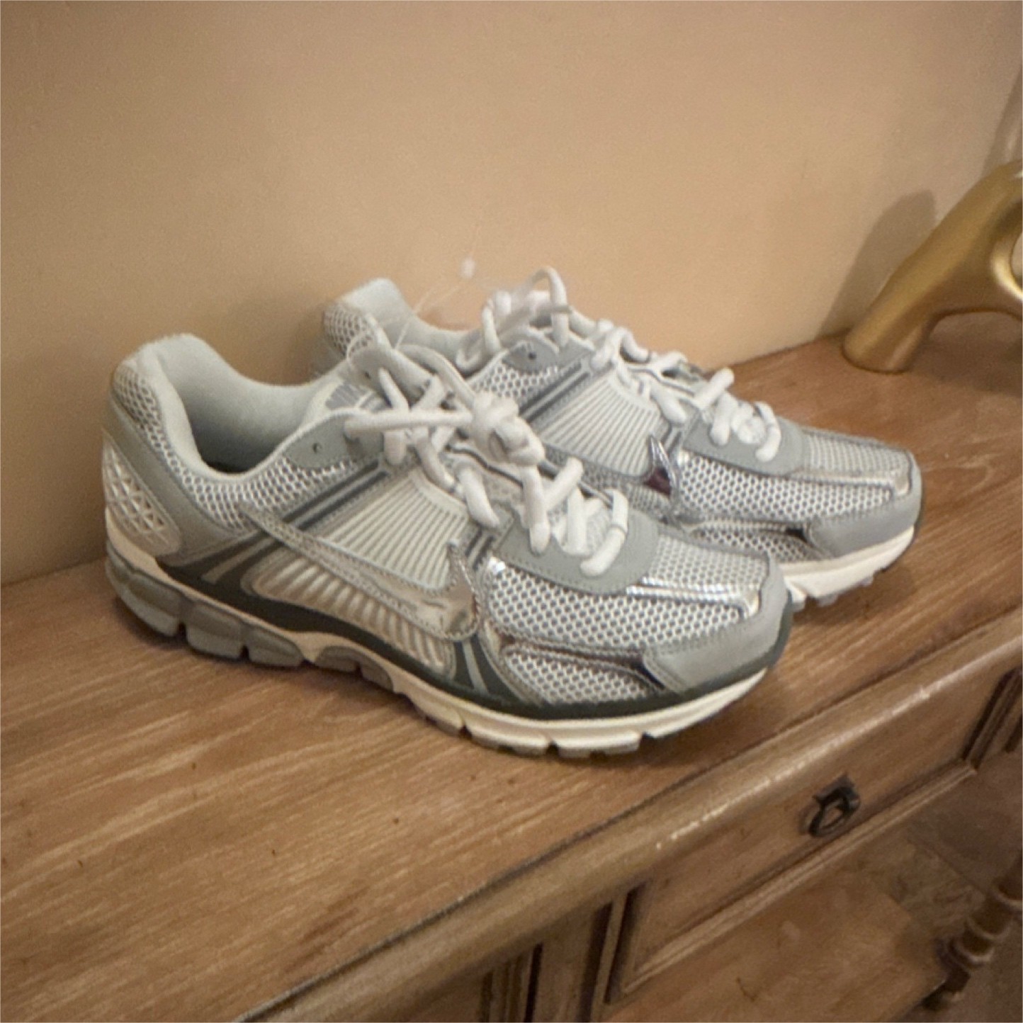 Nike Air Zoom Vomero 5 Summit White Metallic Silver Mesh Shoes IM2219-121