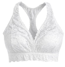 NWT Cosabella Womens Never Say Never Extended Racie Racerback Bralette 2X WHITE