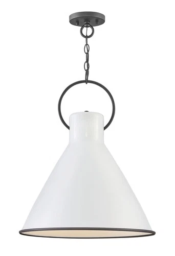 Polished White LED Pendant from the Winnie Collection - Picture 2 of 2