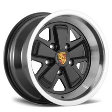 16 INCH PORSCHE CLASSIC WHEELS 5X130 911 930 RETRO STYLE 16X7 & 16X8 BLACK RIMS