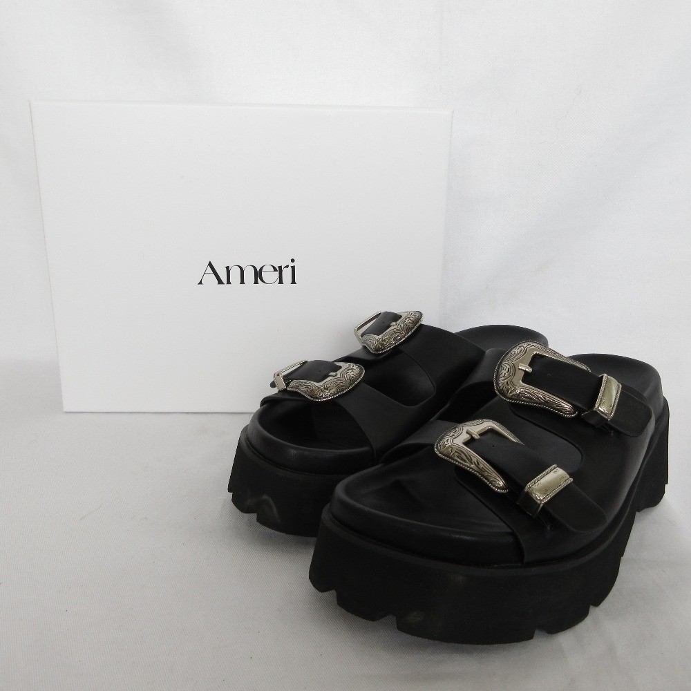 AMERI MEDI WESTERN BUCKLE SANDALS, Platform Buckl… - image 10
