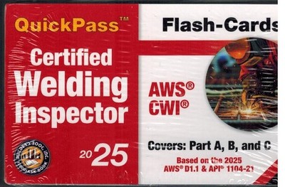 2025 Certified Welding Inspector AWS/CWI QuickPass Flash-Cards (Brand New)