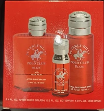 BLAZE BEVERLY HILLS POLO CLUB 3  Pc, Set Shave, Deodorant, Cologne Spray EDT NEW