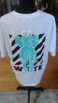 OFF WHITE X KAWS COLAB. MEN T SHRT SIZE 2XL WHITE COLOR | eBay