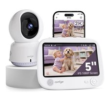 Hybrid Wifi Smart Wifi Baby Monitor - 5" 1080P Split Screen 2K Camera Sealed