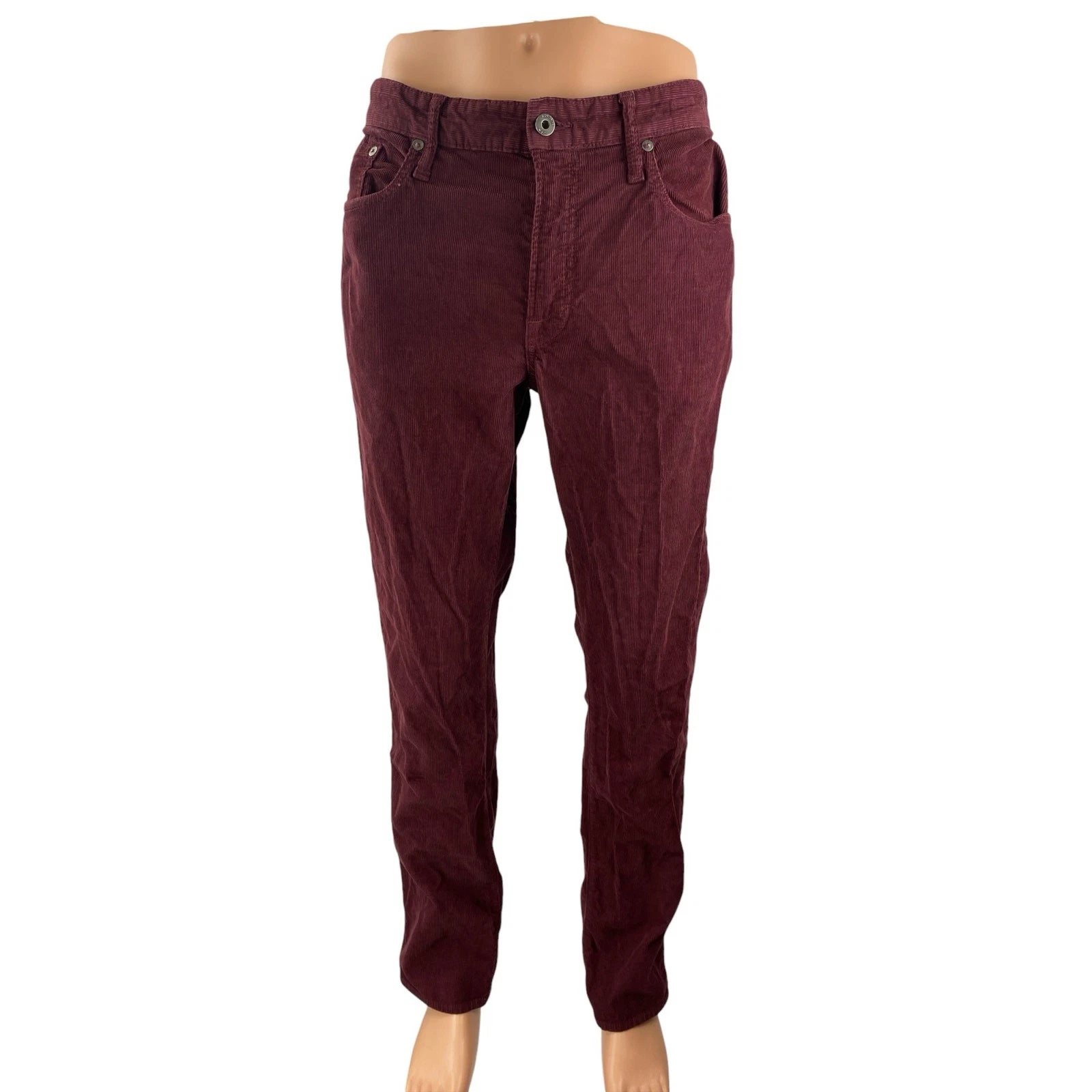 Bonobos Men's Red Maroon Straight Leg Trouser Chino Khaki Pants Size 35x32