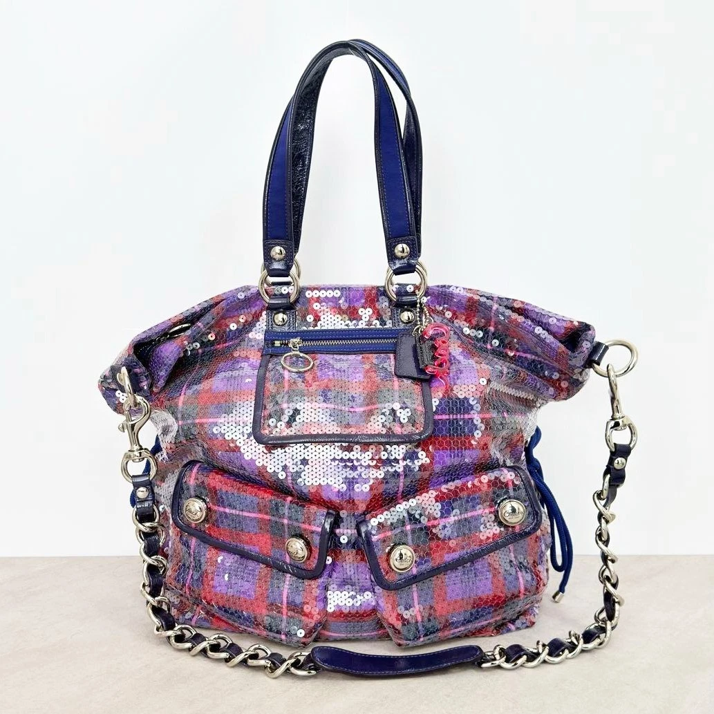 Coach Poppy Sequin Plaid Bags & Handbags for Women for sale | eBay