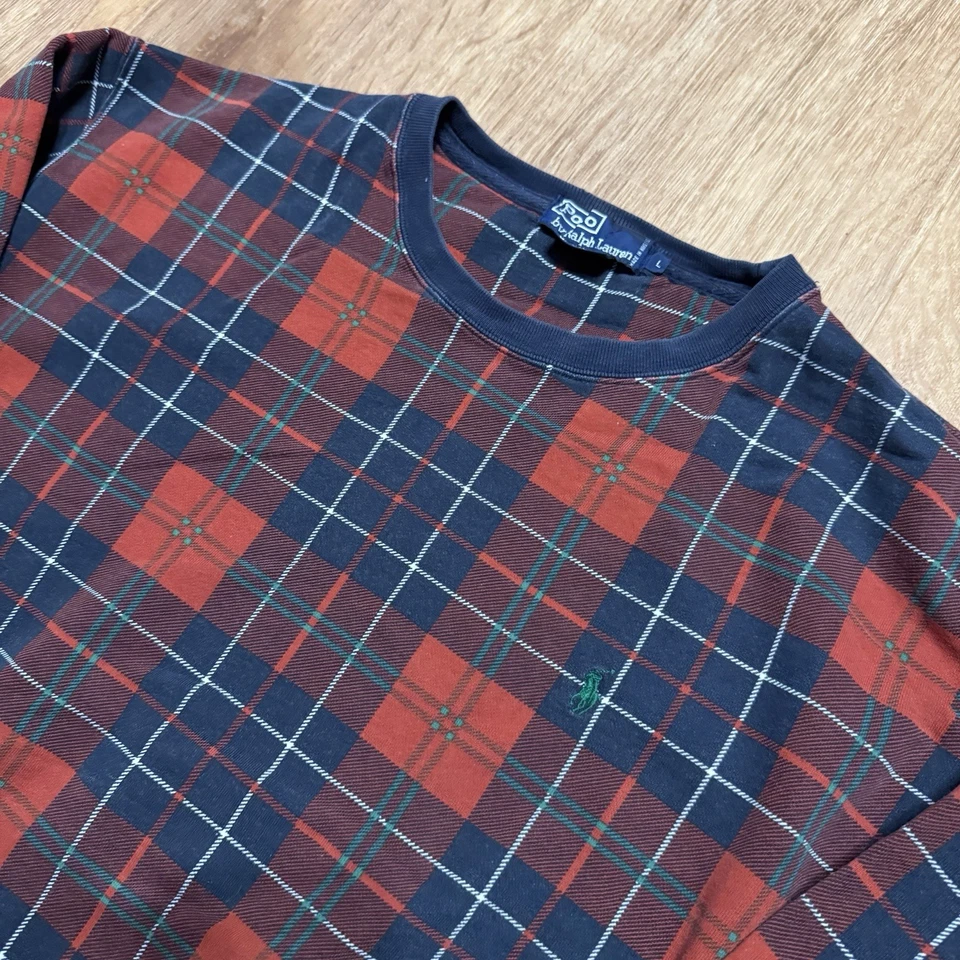 Толстовка в клетку Ralph Lauren Polo размер большой круглый вырез - Изображение 4 из 4