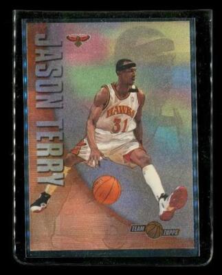 Vintage 2000-01 TEAM TOPPS Glitter Basketball Card TT4 JASON TERRY Atlanta Hawks