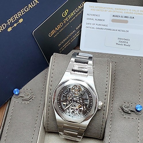 2021 Girard Perregaux Laureato Skeleton 42mm Steel Box Papers 81015-11-001-11A - 第 1/9 張圖片