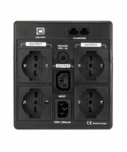 Gruppo Di Continuità UPS 2000VA Stabilizzatore PC Monitor Vultech UPS2000VA-PRO - Afbeelding 2 van 2