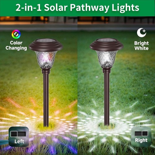 All-Weather Solar Pathway Lights - 8 Pack Waterproof with Colorful Illumination - Picture 5 of 8