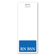 5 Pack - Oversized RN BSN Badge Buddy - Extra Long Vertical ID Backer for Nurses
