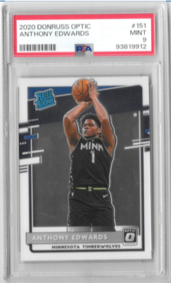 2020-21 Panini Donruss Optic Rated Rookie #151 Anthony Edwards PSA 