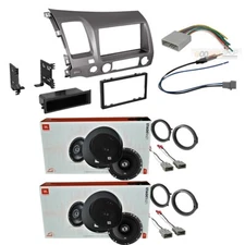 Radio Stereo install kit - 6.5"JBL Front/Rear Speakers for 2006-2011 Honda Civic