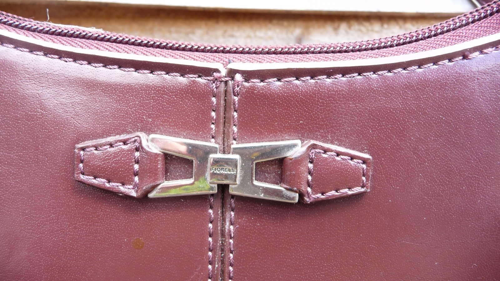 Fiorelli Ladies Small Brown & Cream Leather Bag Handbag eBay