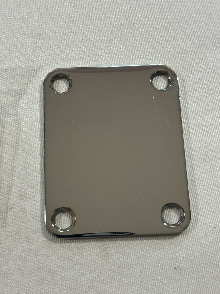 【JUNK】fender CS？ - neck joint plate 1998 Fender Stratocaster Standard Neck Joint Plate Chrome w