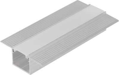 1m Alu-Deckenputz-In LED Profil C3M (Roh-ALU) mit Abdeckung