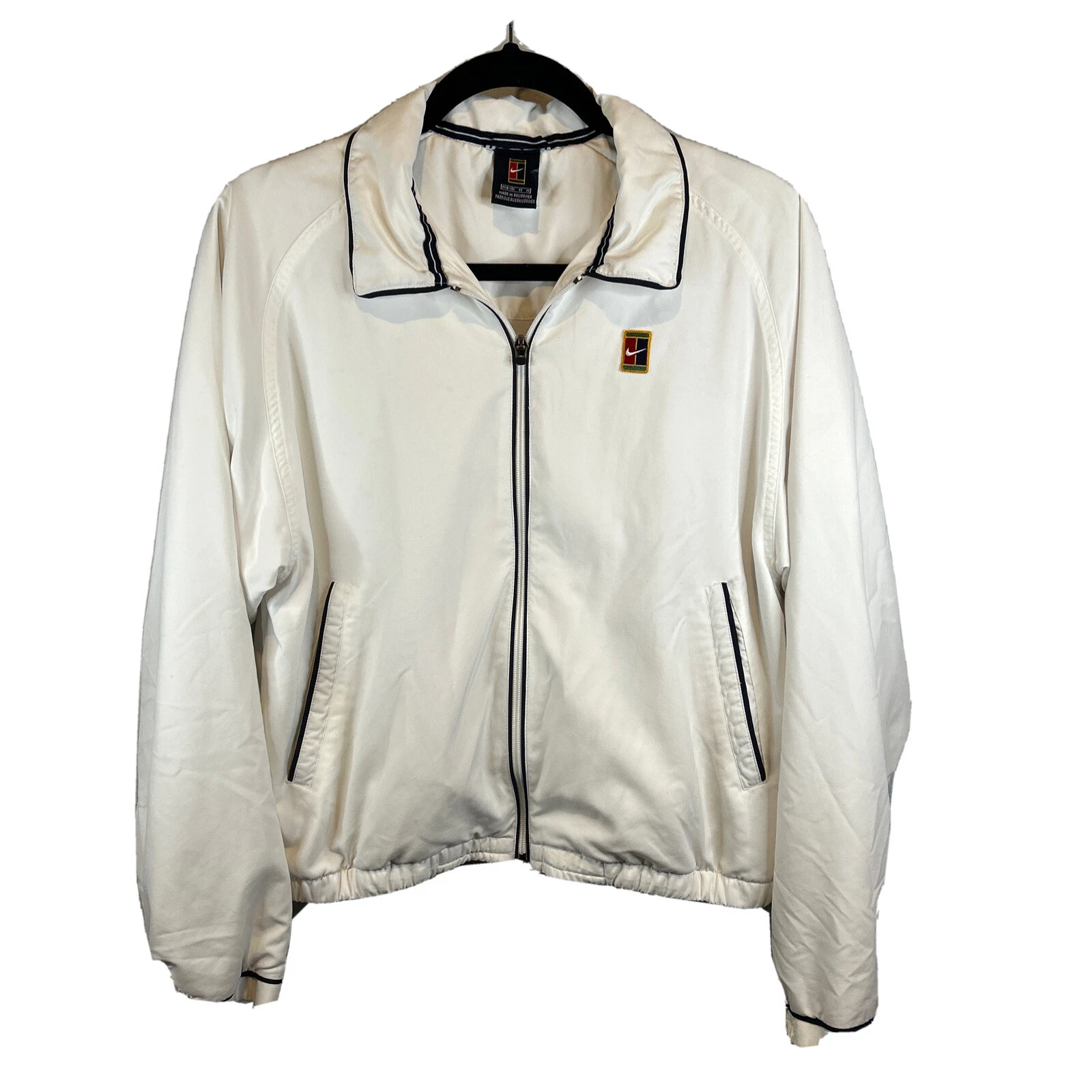 Veste vintage Nike tennis fermeture éclair complète femme avec fermeture éclair complète vintage années 90 Cour suprême douce
