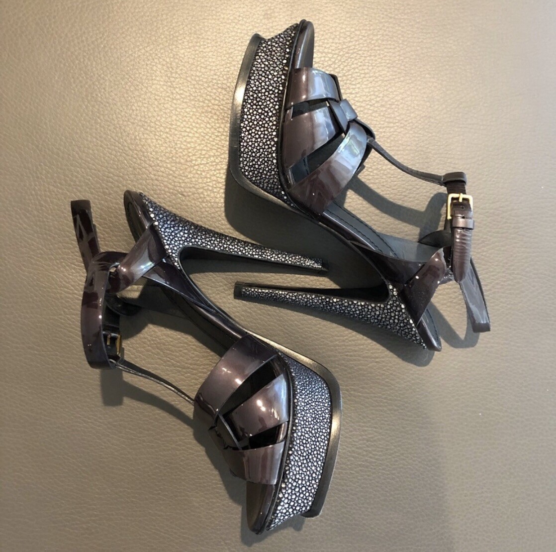 ?Saint Laurent Tribute 105 Platform Sandals