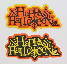 Happy Halloween Title 4 two pieces Layered Die Cut Scrapbook Embellishment