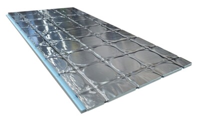 XPS Fußbodenheizung Platte Schwenkbar Aluminiumschicht 1250 x 600 mm, 30 mm