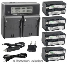 Kastar Battery LCD Fast Charger for NP-F570 CN-126 CN-160 CN-216 LED Video Light