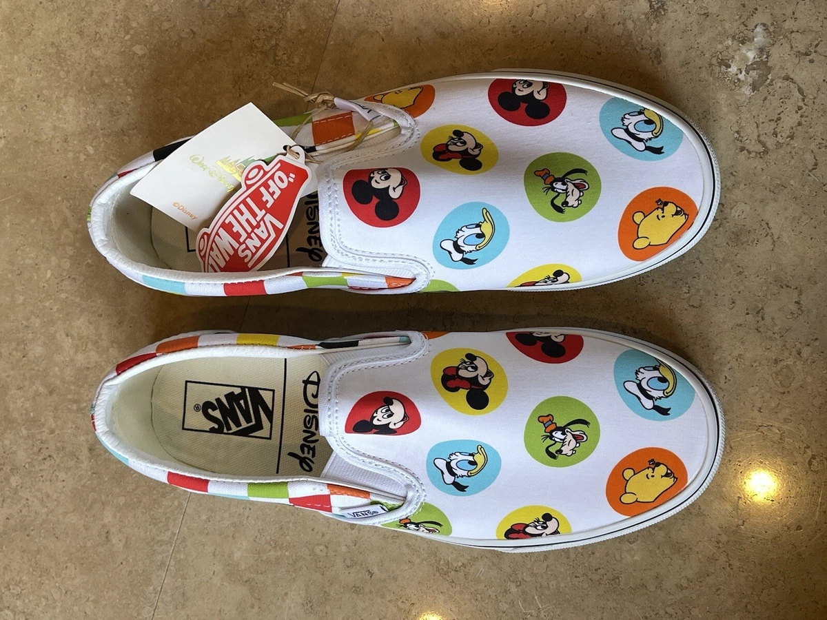 Cartoon vans shop slip ons
