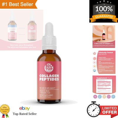 Sublingual Liquid Collagen with Biotin & Vitamin C - Fast Absorption Formula
