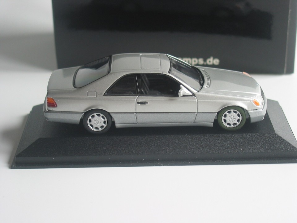 WOW MERCEDES BENZ W140 600SEC COUPE SILVER Metallic 1/43 MINICHAMPS