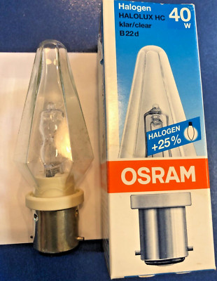 OSRAM HALOGEN HALOLUX HC klar/clear 40W B22d 64859 HC 240V Made in Germany DIM !