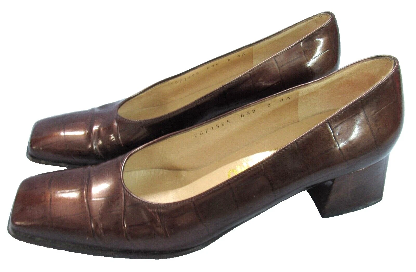 Salvatore Ferragamo Patent Leather Heels Vintage Shoes for Women