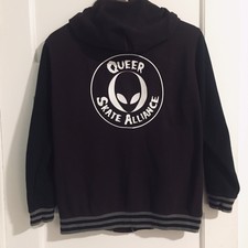 Vans Varsity L Hoodie Jacket Unisex Block Purple ‘queer Skate Alliance’