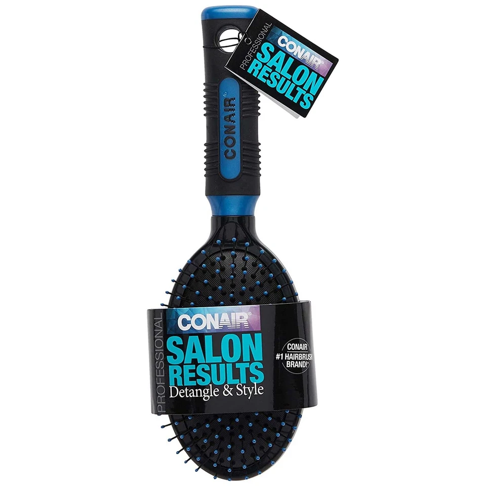 Cepillo de pelo Conair Pro con cerdas de alambre, base de cojín, los colores pueden variar, negro Foto 3 de 4